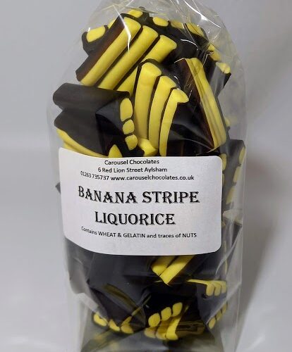 Banana stripe liquorice