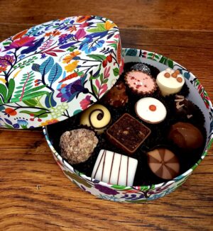15 chocolate vibrant floral selection box