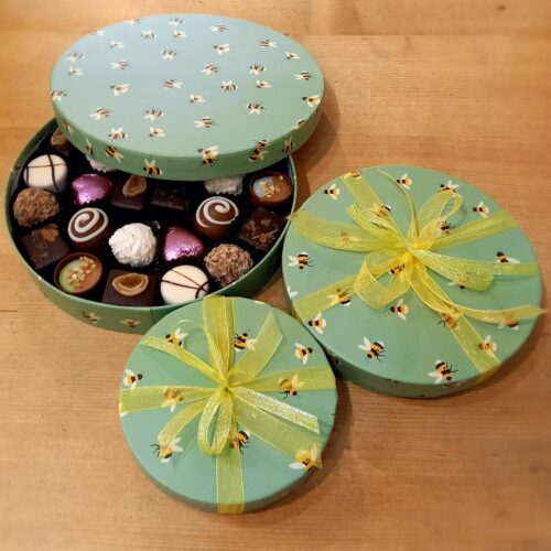 Bee design boxes of chocolates
