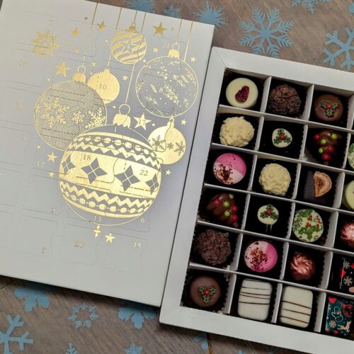 White & Gold luxury chocolate advent calendar