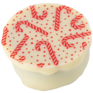 Candy Canes - white chocolate mint fondant